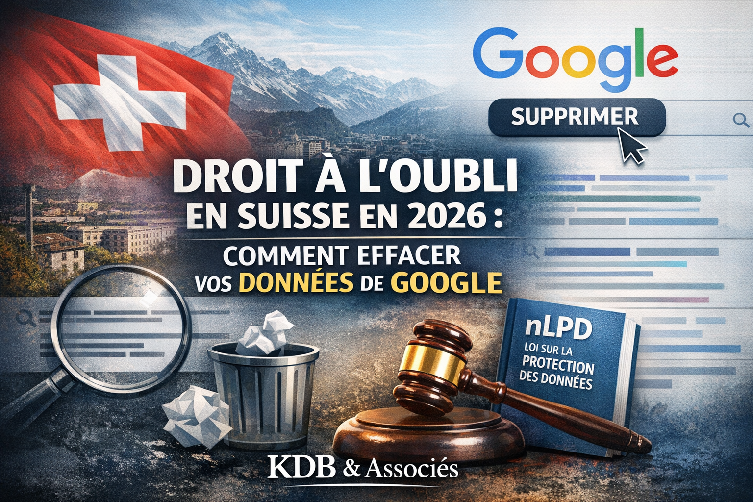 Droit à l’oubli en Suisse (2026) : comment supprimer vos données de Google